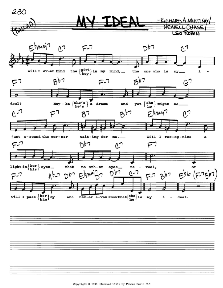 My Ideal Voice scores gallery preview page 1