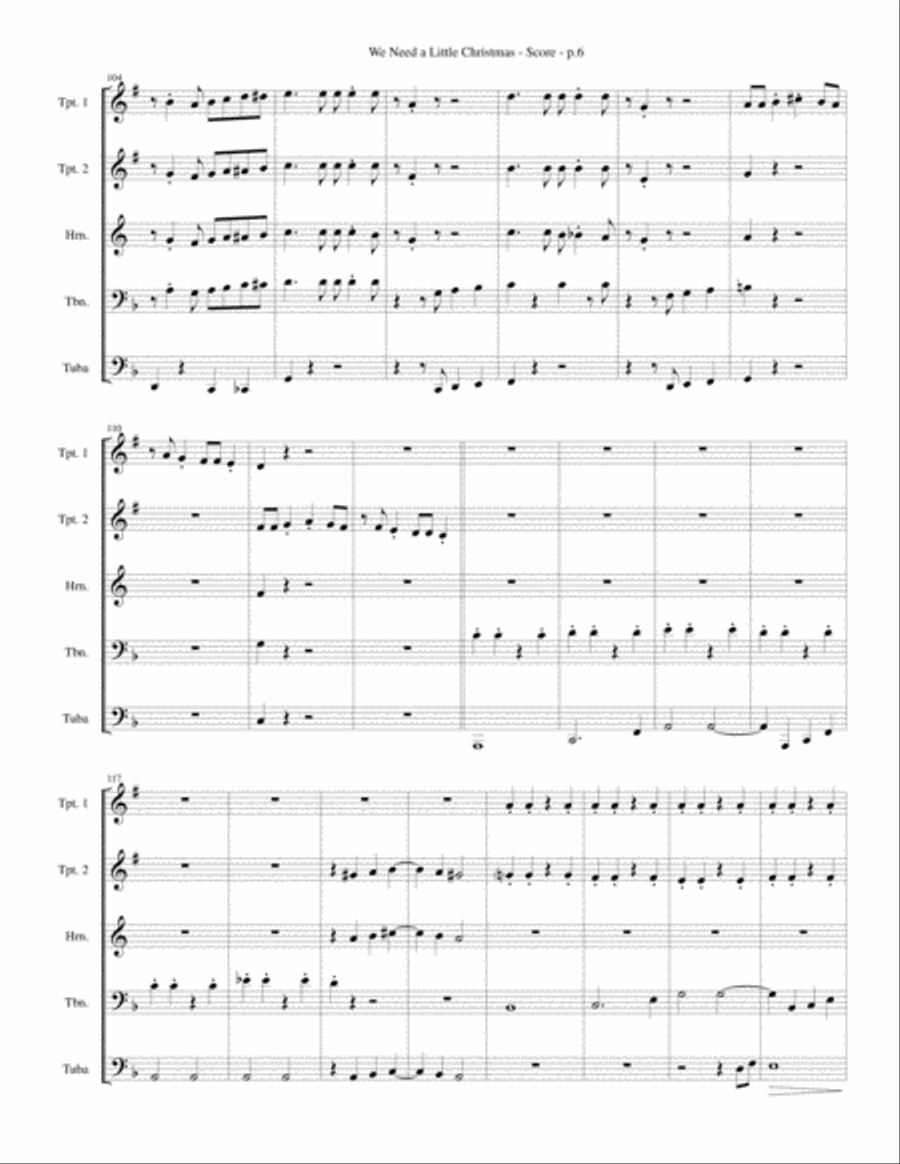 We Need A Little Christmas School and Community scores gallery preview page 6