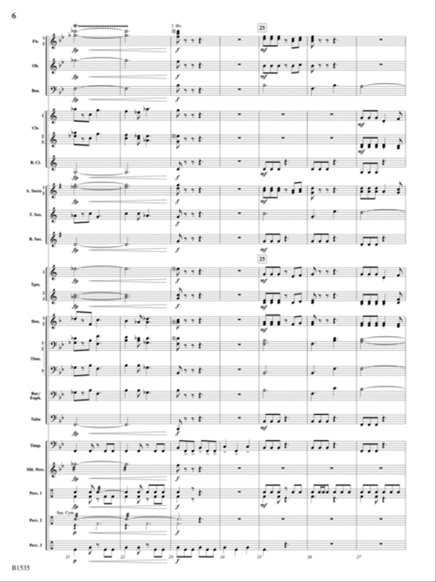 Jubilant Flourishes: Score Concert Band scores gallery preview page 6