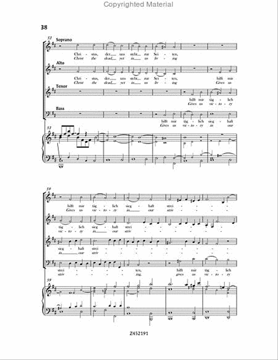 Nach dir, Herr, Verlanget Mich, BWV 150 Choir scores gallery preview page 38