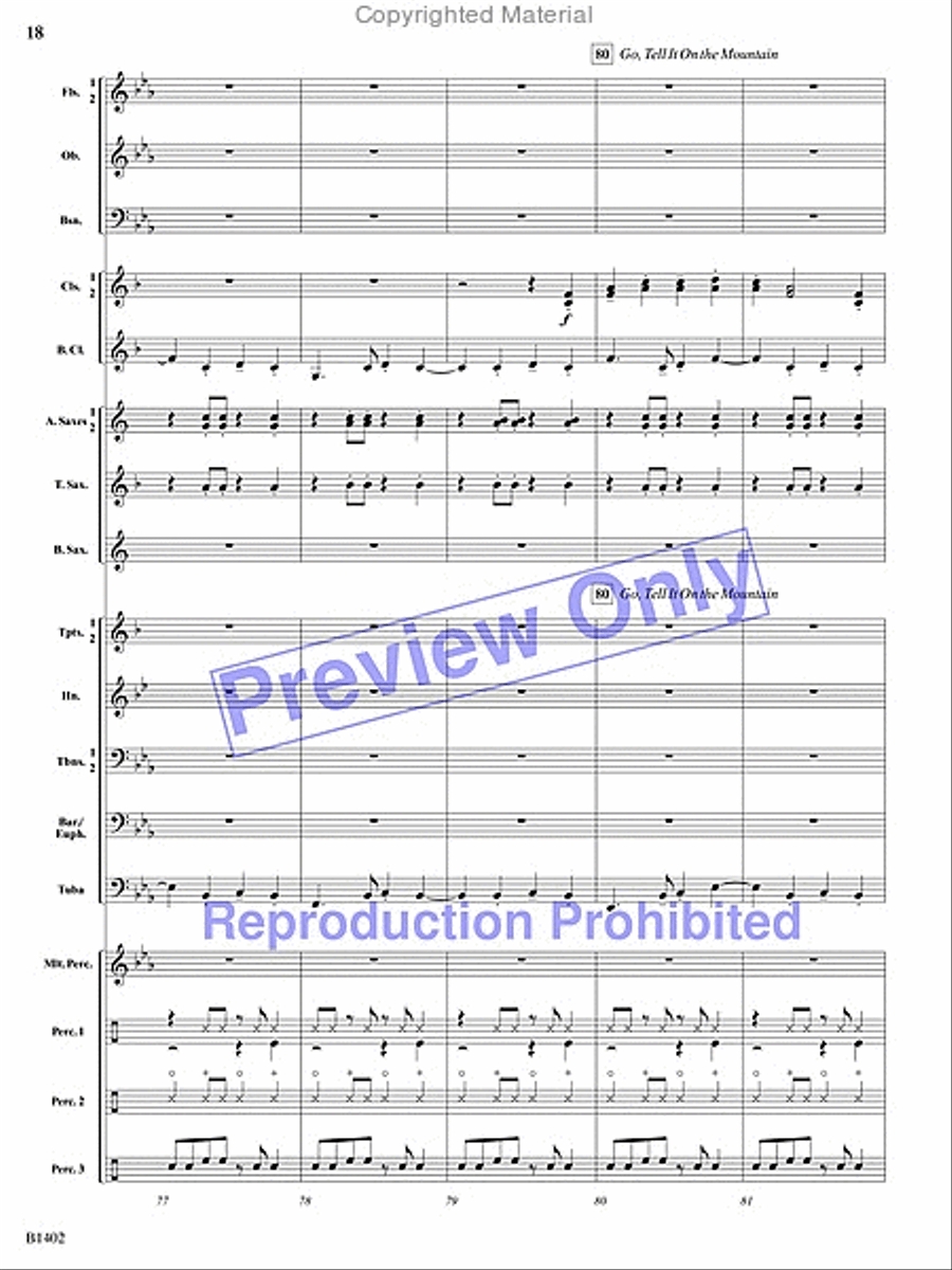 A Jammin' Caribbean Christmas Concert Band scores gallery preview page 39