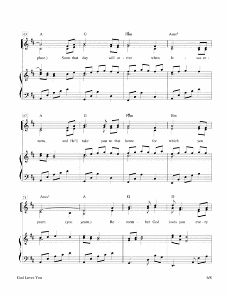 God Loves You (SA Duet, Low Voice) SA scores gallery preview page 6