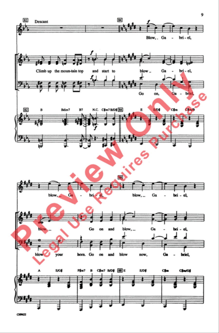 Blow, Gabriel, Blow 4-Part scores gallery preview page 9