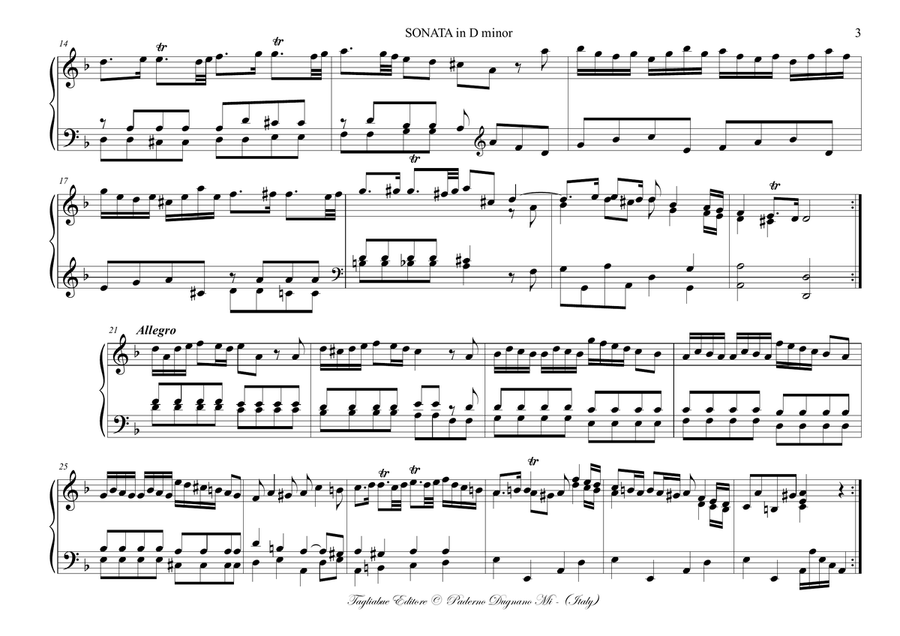 GALUPPI - SONATA IN D minor - For organ Organ Solo scores gallery preview page 3