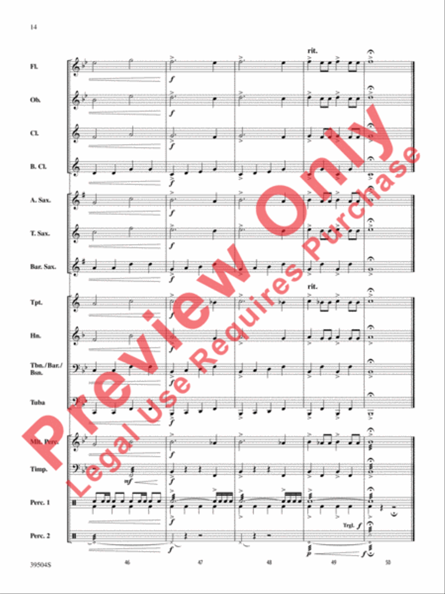 Encore! Concert Band scores gallery preview page 14