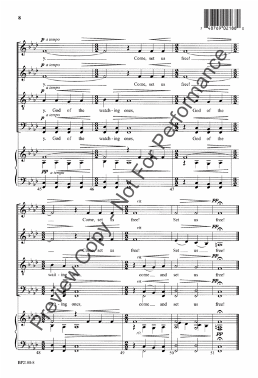 God of the Watching Ones God of the Watching Ones 4-Part scores gallery preview page 9