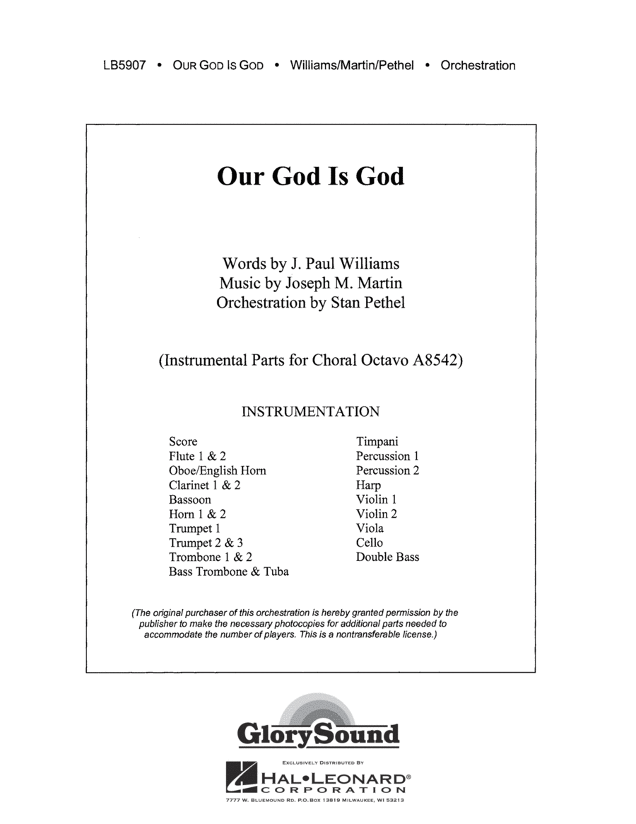 Our God Is God - Score Our God Is God - Score Choir scores gallery preview page 1