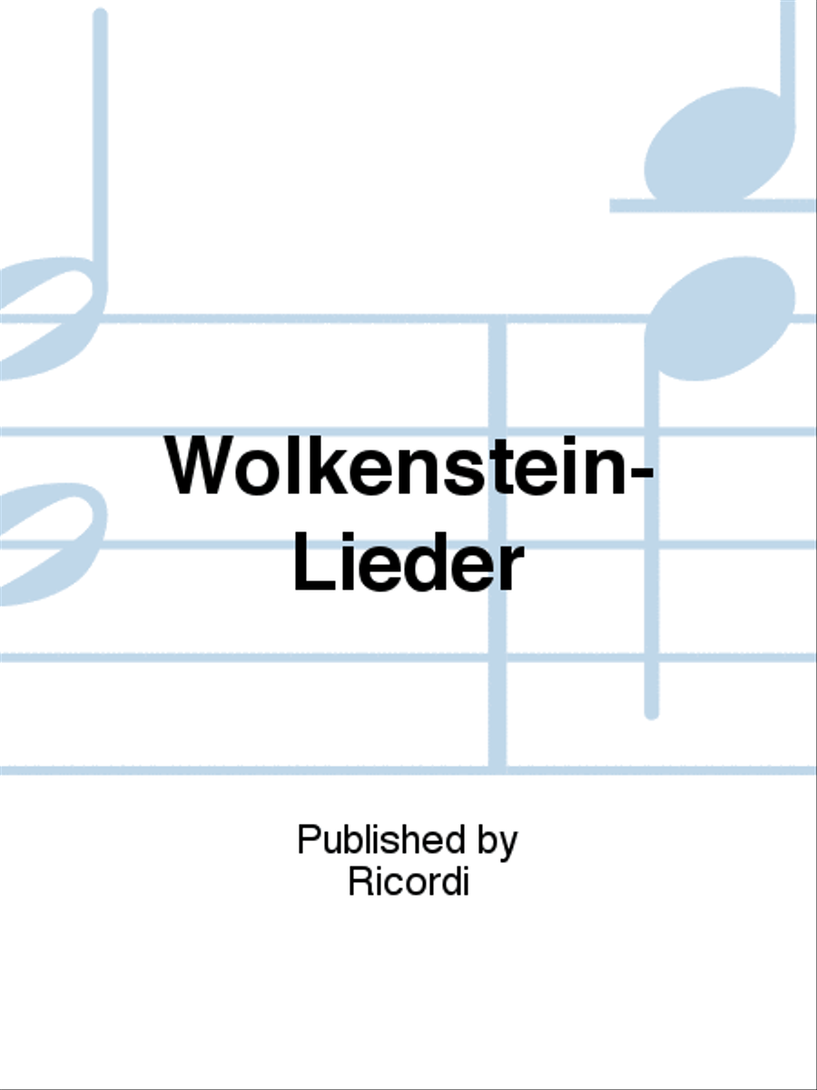 Wolkenstein-Lieder Choir scores gallery preview page 1