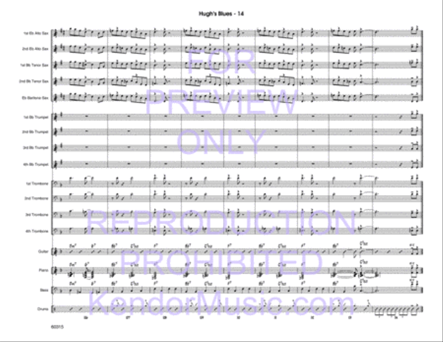 Hugh's Blues Jazz Ensemble scores gallery preview page 15
