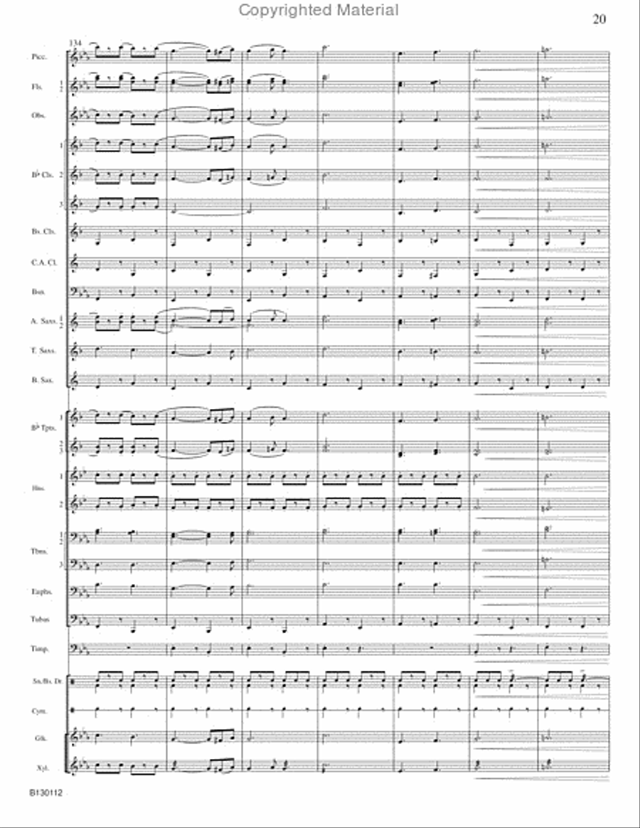 March Grandioso Concert Band scores gallery preview page 22