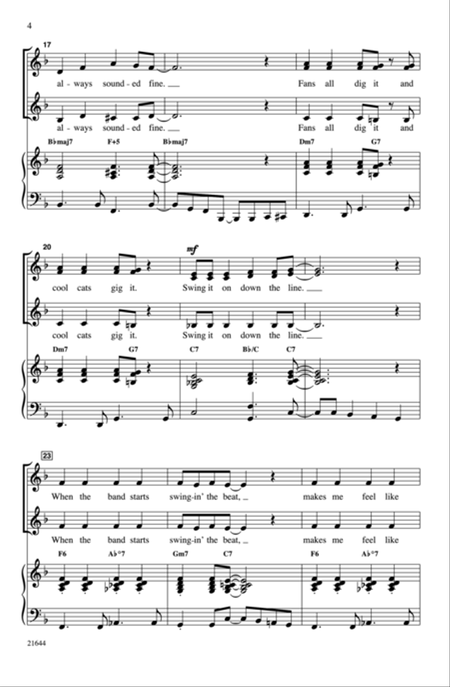 A Jazz Trio Women's Choir scores gallery preview page 4