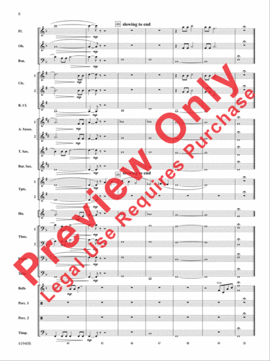 . . . And Goodnight . . . And Goodnight Concert Band scores gallery preview page 9