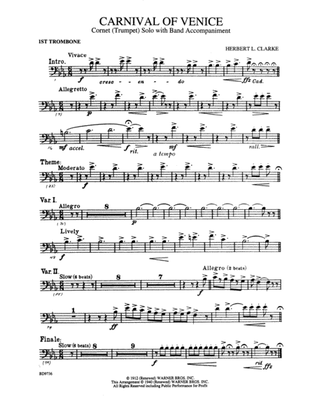 Carnival of Venice (Cornet (Trumpet) Solo with Band Accompaniment): 1st Trombone