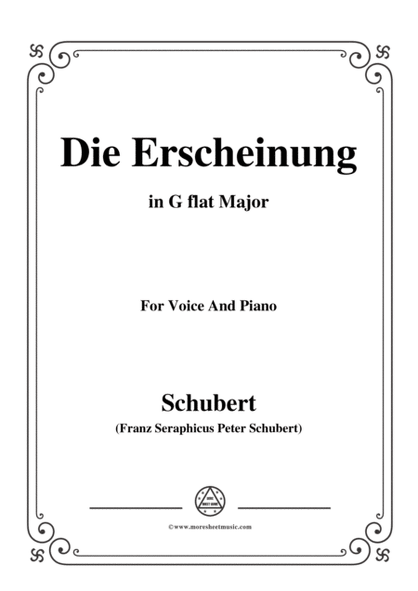 Schubert-Die Erscheinung,Op.108 No.3,in G flat Major,for Voice&Piano image number null