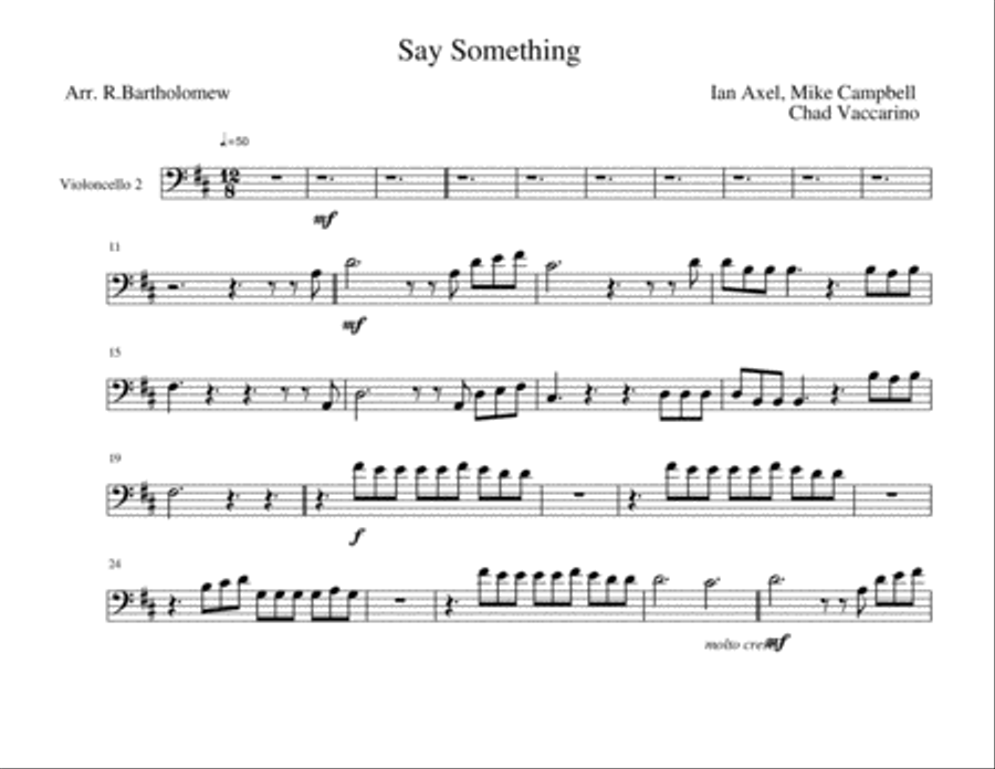 Say Something String Duet scores gallery preview page 3