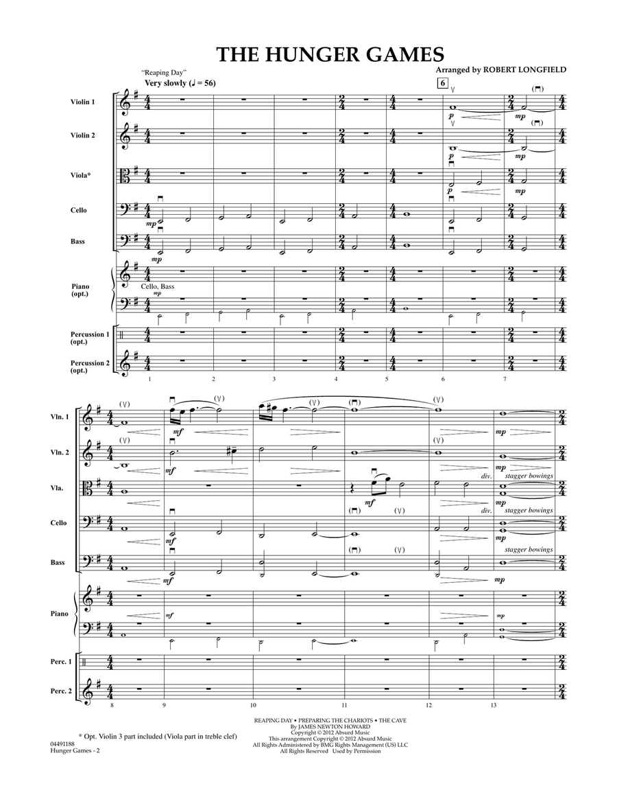 The Hunger Games - Full Score Orchestra scores gallery preview page 2