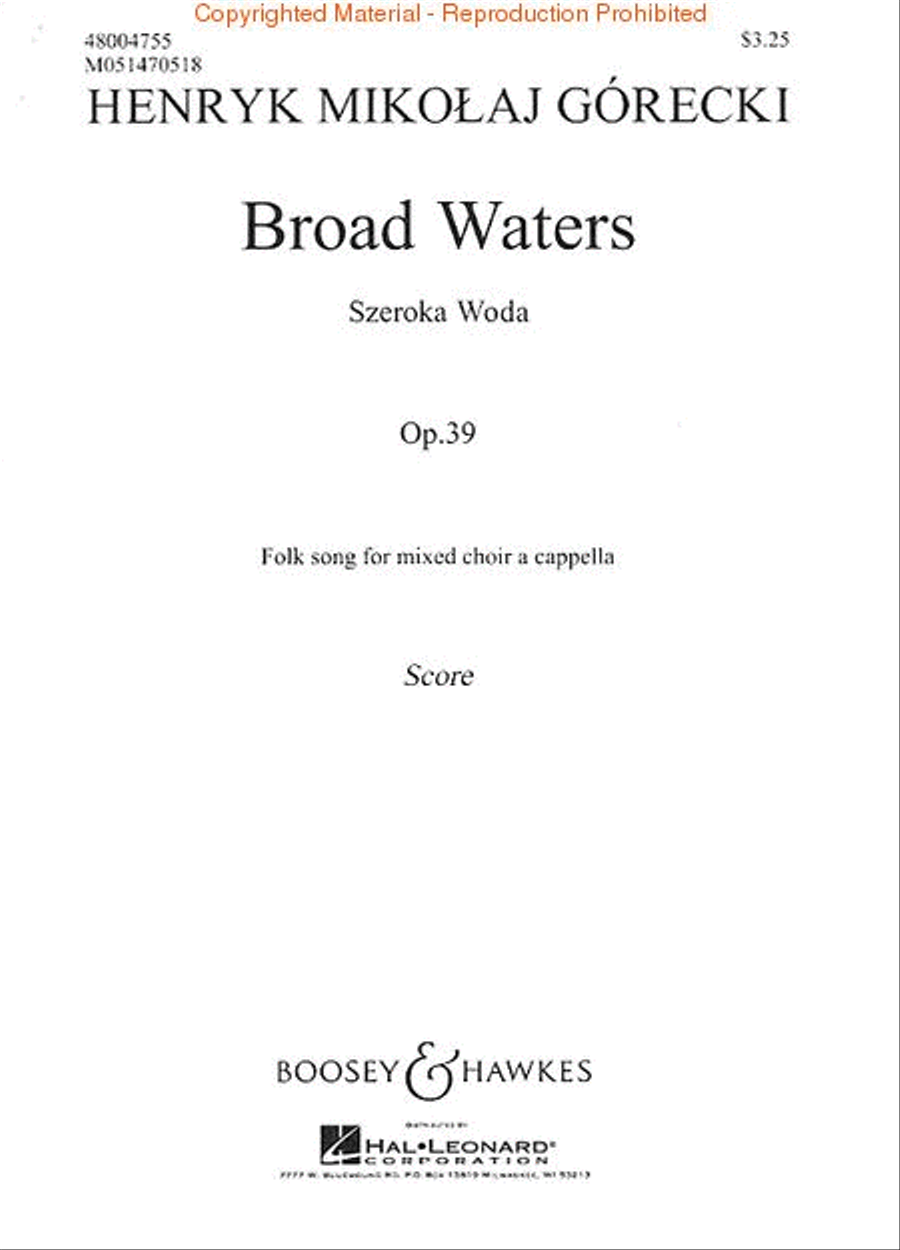 Broad Waters, Op. 39 4-Part scores gallery preview page 2