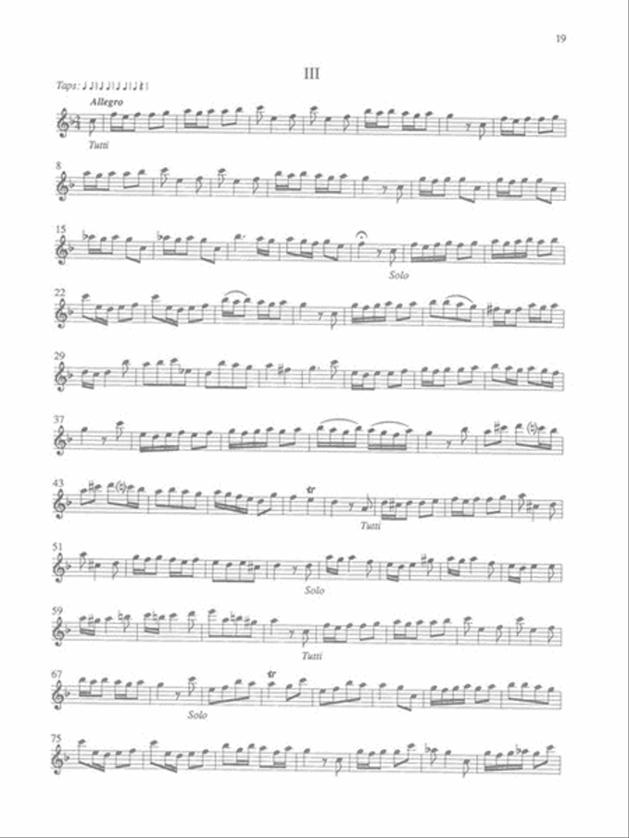 Vivaldi – 3 Concerti for Flute & Orchestra: D Major (RV427); F Major (RV434); G Major (RV438) Flute scores gallery preview page 12