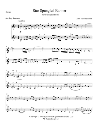 Star Spangled Banner for Two French Horns