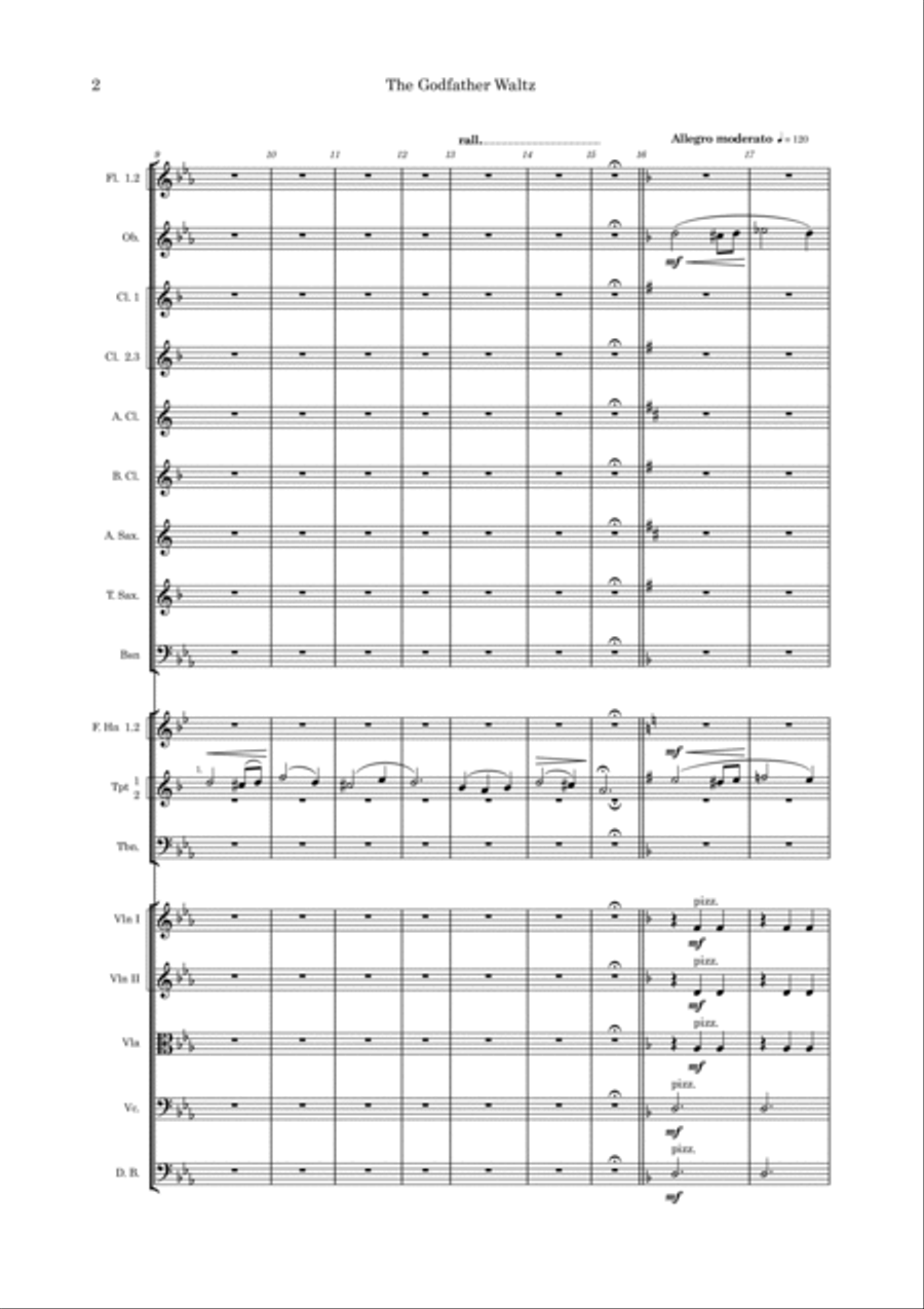 The Godfather Waltz Full Orchestra scores gallery preview page 2