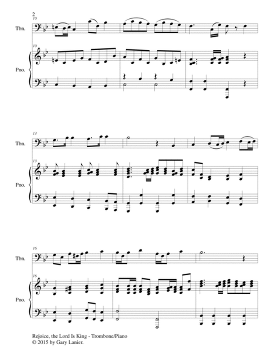 REJOICE, THE LORD IS KING (Duet – Trombone and Piano/Score and Parts) image number null