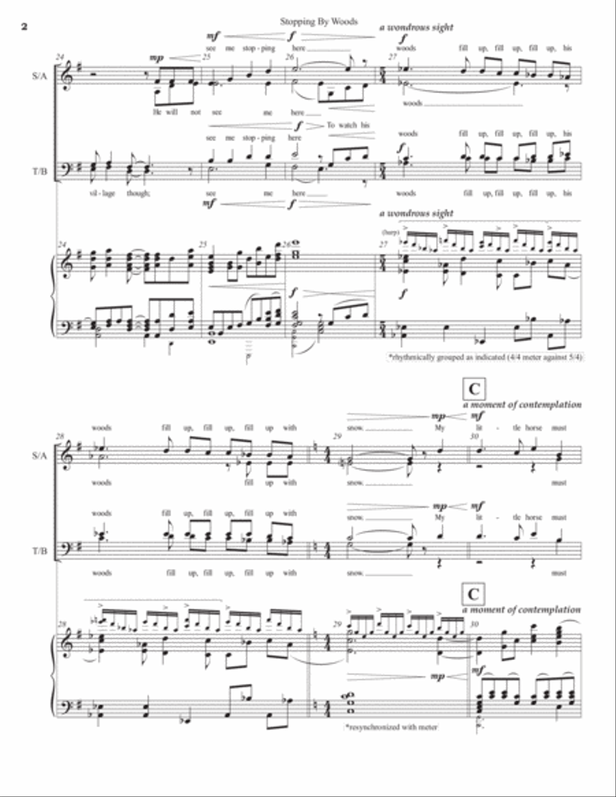Stopping by Woods (Robert Frost) - CHORAL SCORE image number null