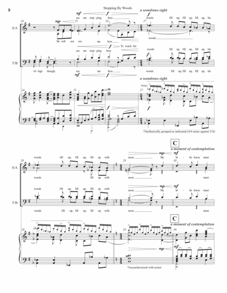 Stopping by Woods (Robert Frost) - CHORAL SCORE