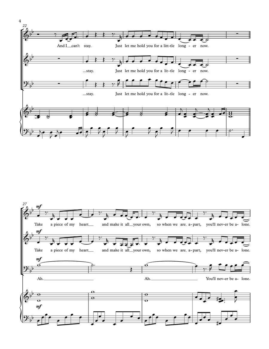 Never Be Alone 3-Part scores gallery preview page 4