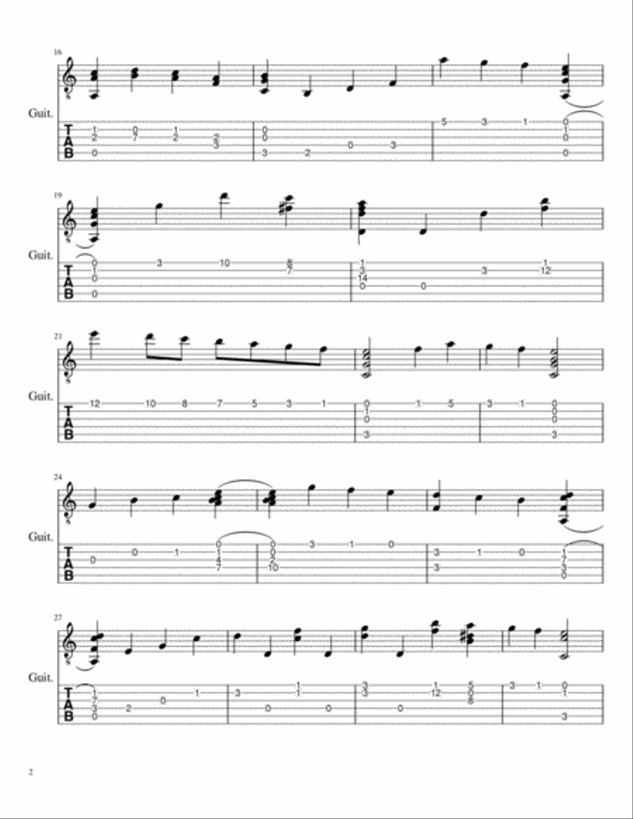 Best Memories Best Memories Guitar Tablature scores gallery preview page 2