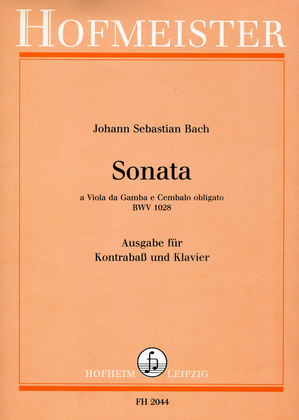 Book cover for Sonata, BWV 1028