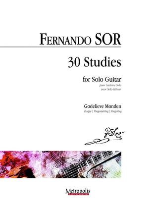 Book cover for 30 Studies for Solo Guitar