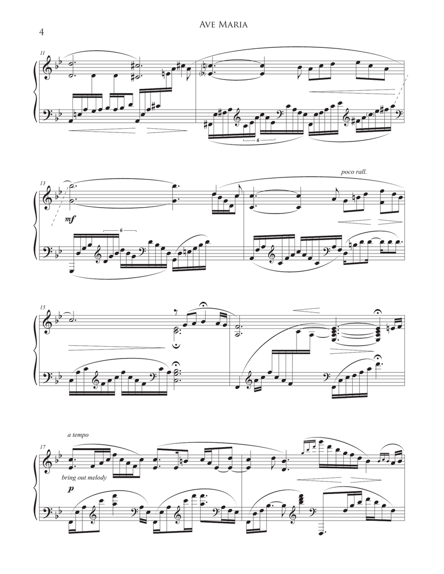 Schubert: Ave Maria (Piano Solo) Piano Solo scores gallery preview page 4