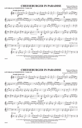 Cheeseburger in Paradise: Low Brass & Woodwinds #2 - Treble Clef