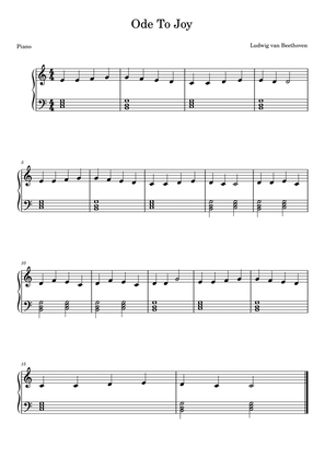 Ode To Joy - Piano