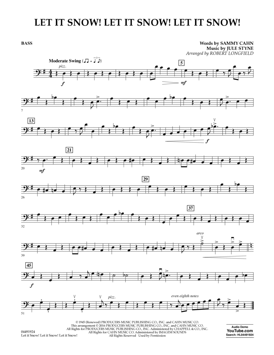 Let It Snow! Let It Snow! Let It Snow! - String Bass Double Bass scores gallery preview page 1