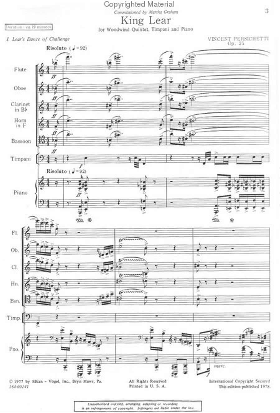 King Lear Chamber Music scores gallery preview page 2