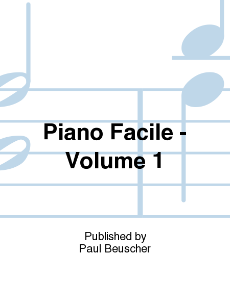 Piano facile - Volume 1