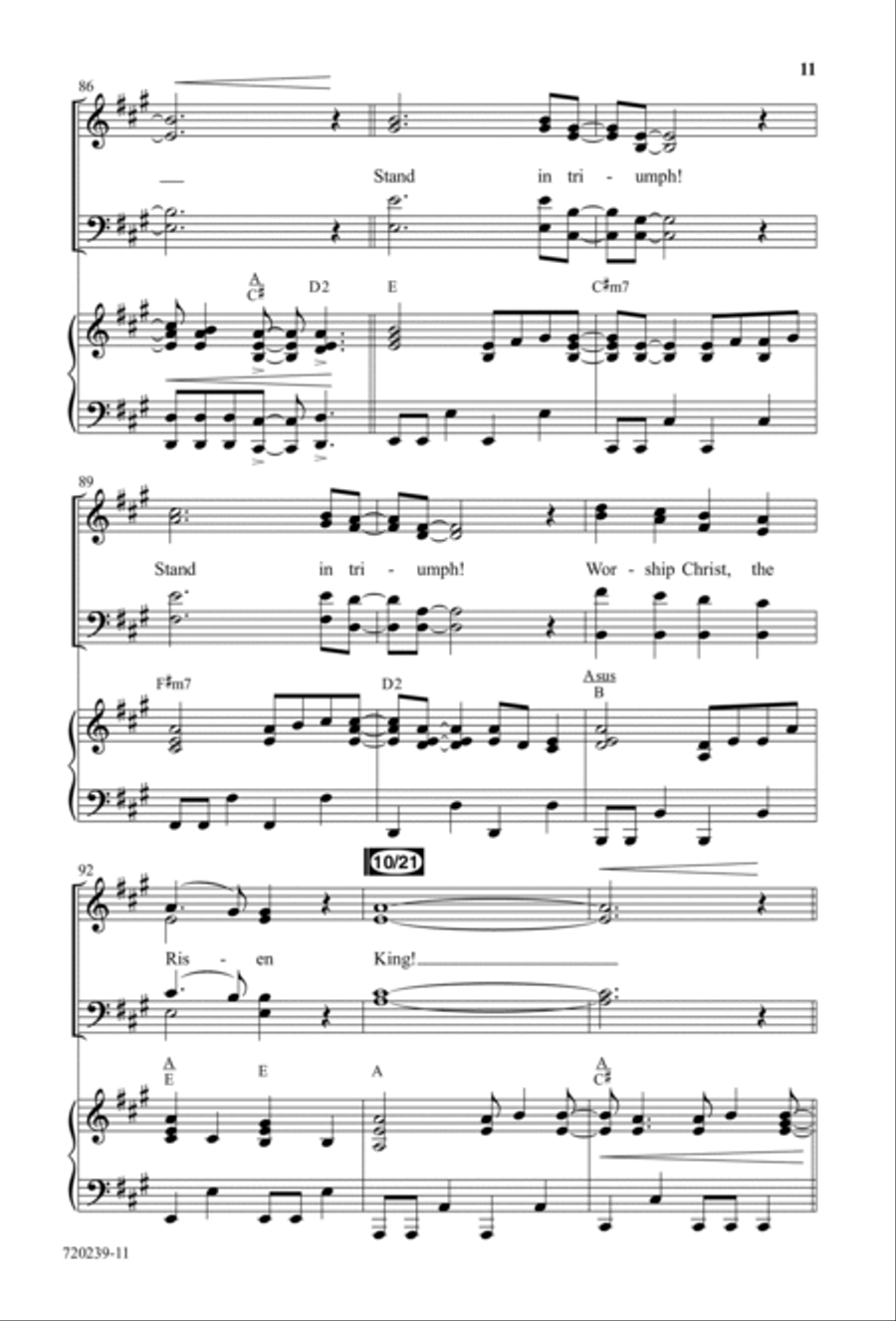 Worship Christ the Risen King - Anthem 4-Part scores gallery preview page 9