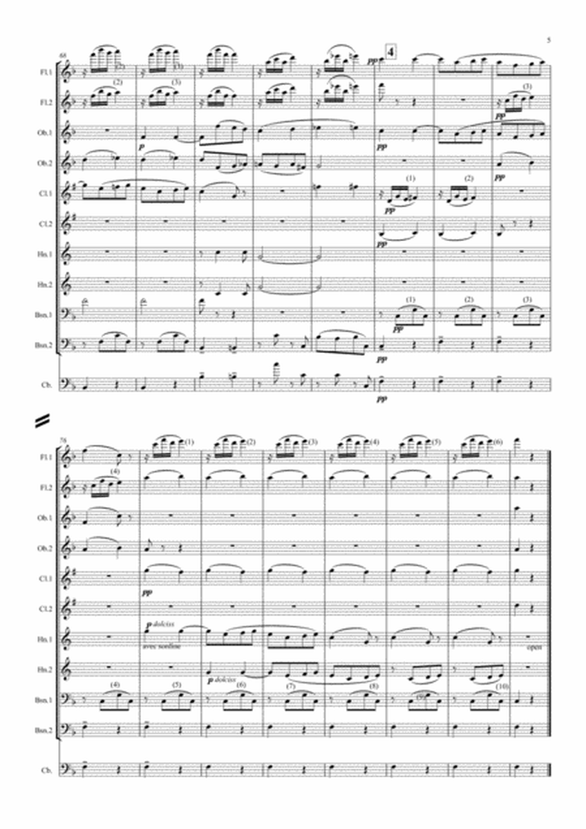 Fauré: Dolly Suite Op.56 No.1 Berceuse (transposed version) - symphonic wind image number null