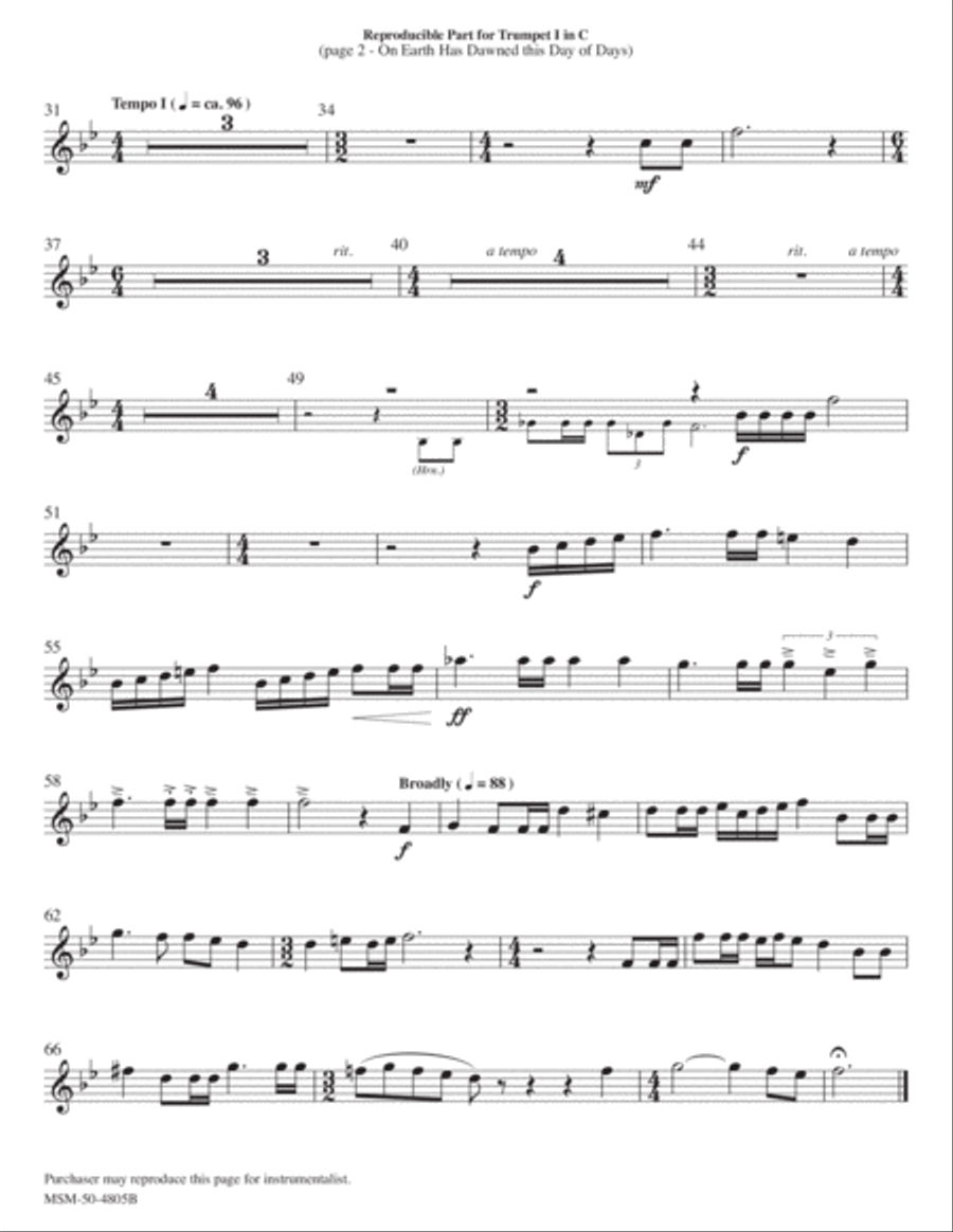 On Earth Has Dawned this Day of Days Choir scores gallery preview page 6