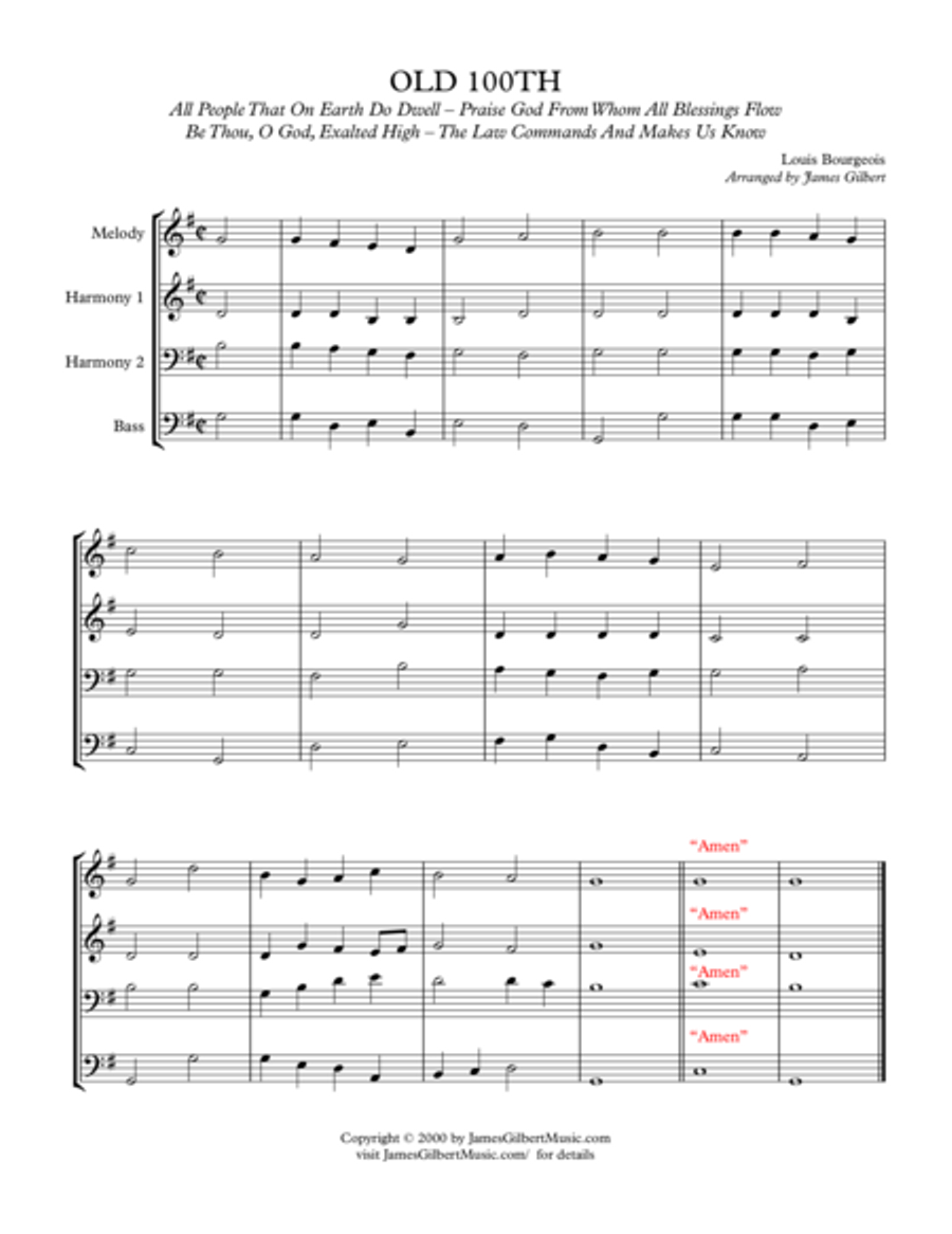 OLD 100TH Small Ensemble scores gallery preview page 1