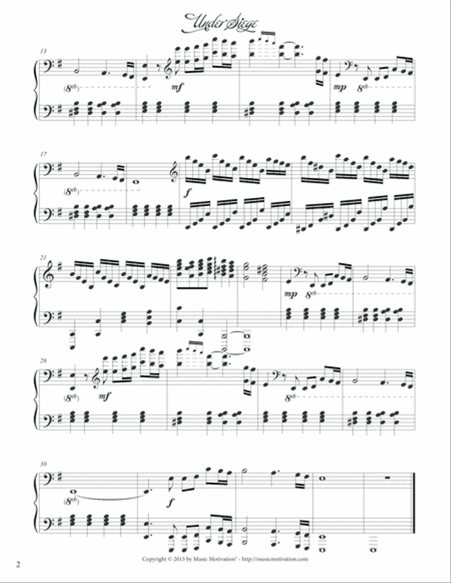 Under Siege Piano Method scores gallery preview page 3