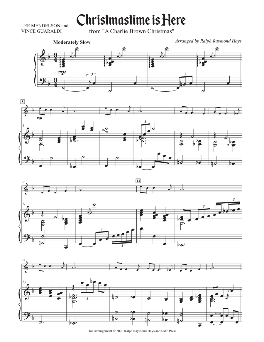 Christmas Time Is Here Piano scores gallery preview page 2