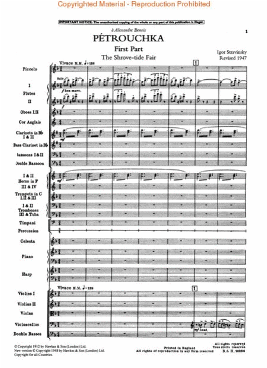 Pétrouchka Orchestra scores gallery preview page 2