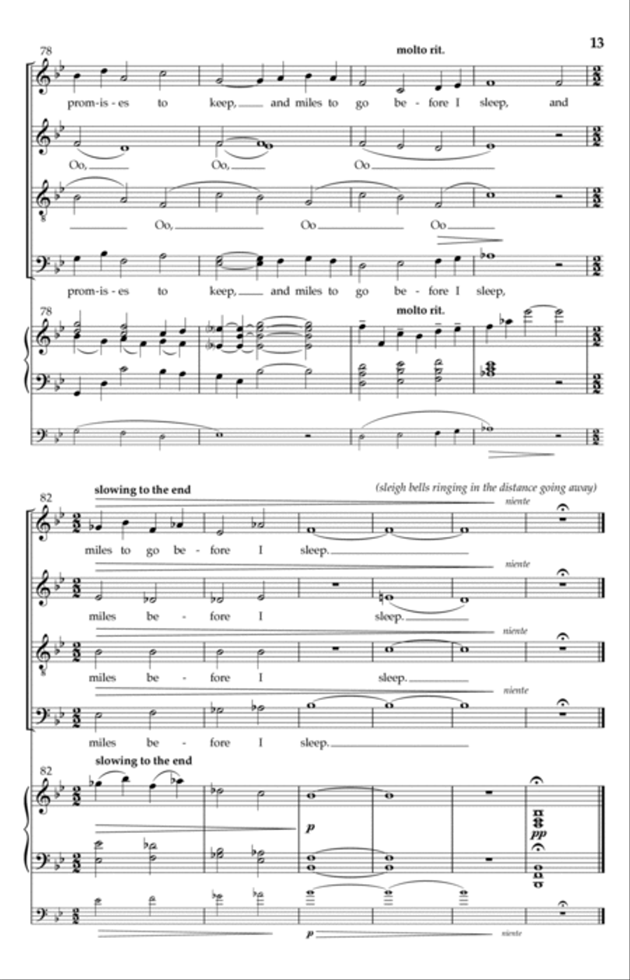 The Woods (Stopping By Woods On A Snowy Evening) 4-Part scores gallery preview page 10
