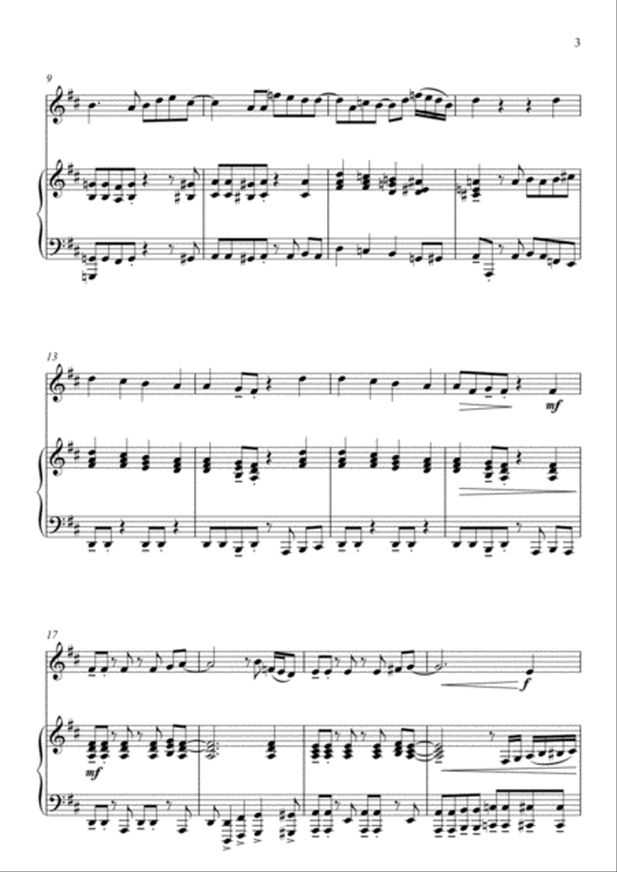Joy to the (Rockin') World - Violin and PIano Violin Solo scores gallery preview page 3