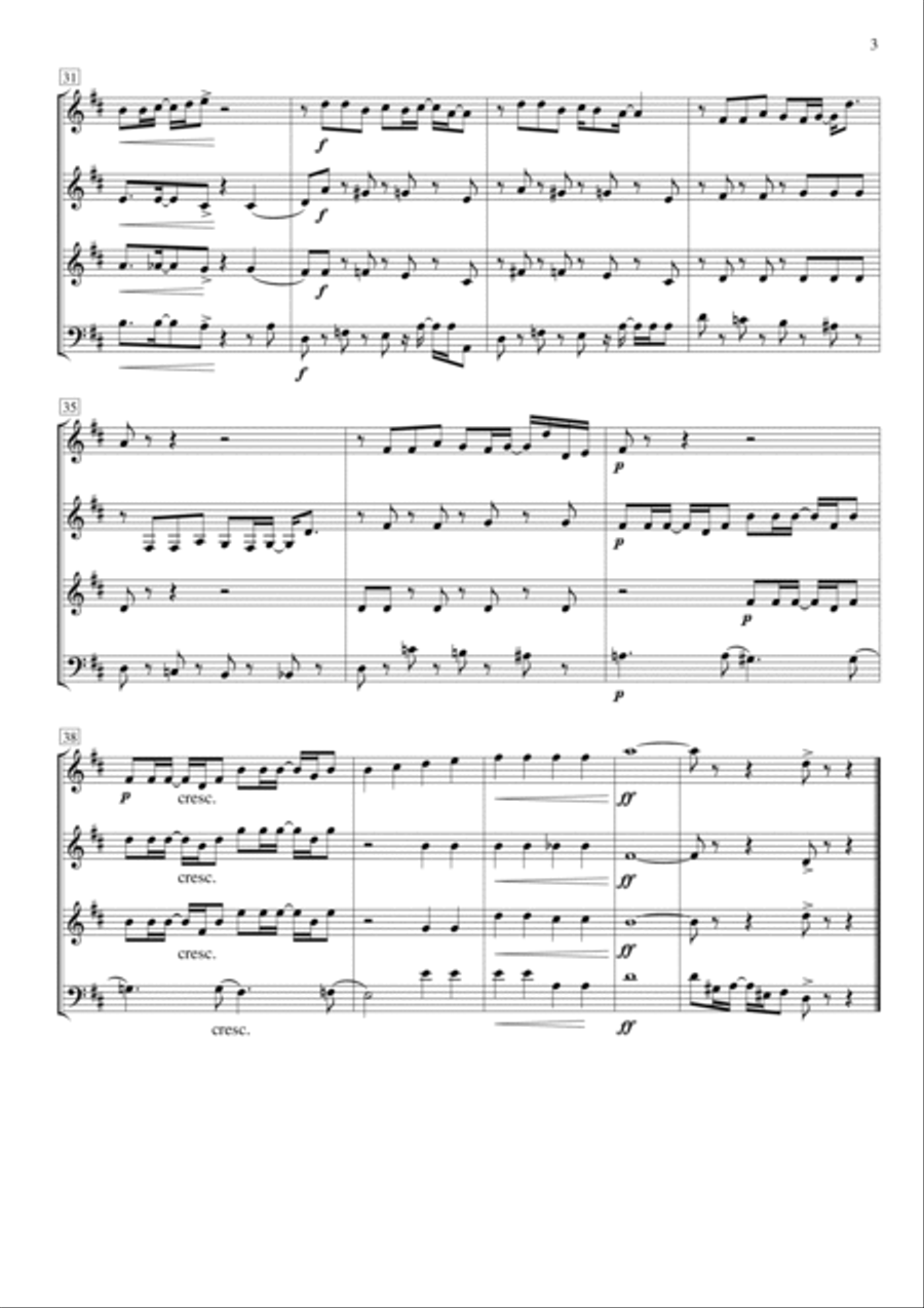 The Muppet Show Theme Brass Quartet scores gallery preview page 3
