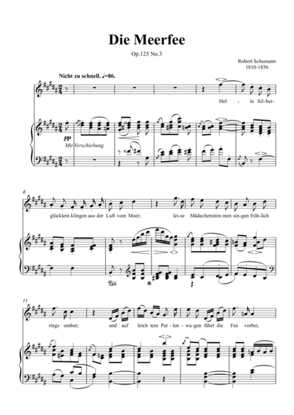 Schumann-Die Meerfee Op.125 No.3 in B Major