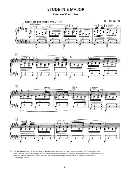Etude in E Major, Op. 10, No. 3