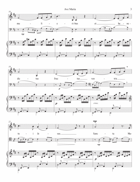 Bach-Gounod "Ave Maria" for Mezzo Soprano, Cello, Piano image number null